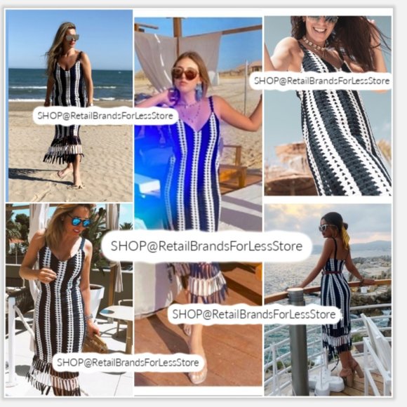 zara striped crochet dress